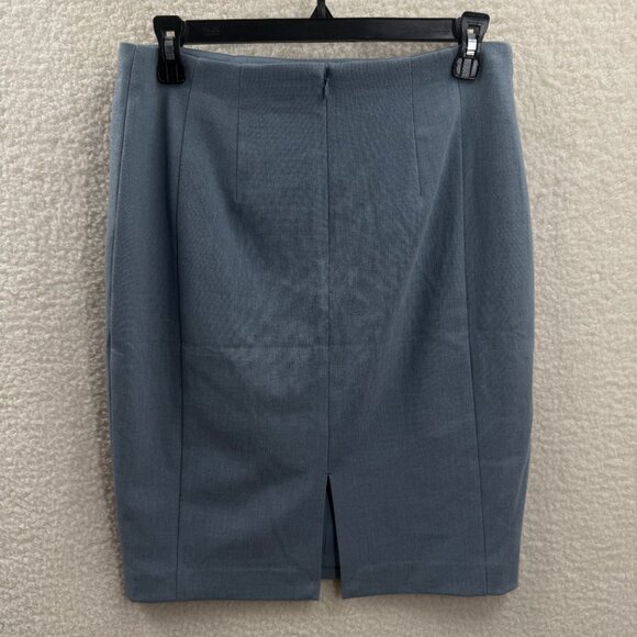 Express Woven Pencil Light Blue Short Skirt Size 6 NWT - Picture 3 of 9